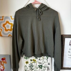 PINK Victoria's Secret Green Crop Hoodie Relaxed Fit